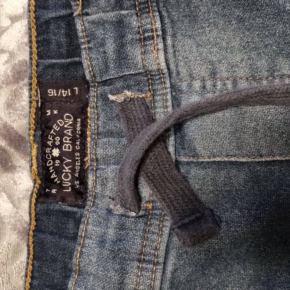 LUCKY BRAND BIG BOYS PULL ON DENIM PANTS (SZ 14/16) - GREAT COND!!! - Picture 3 of 5
